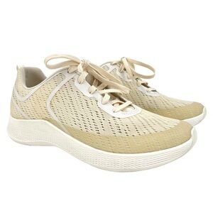 Dansko Sydney Sky Mesh Lace Up Walking Shoe in Ivory Size 38 US 7.5-8